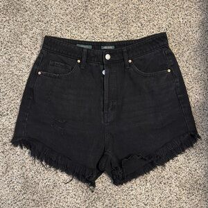 Wild Fable Highest Rise Black Distressed Jean Shorts